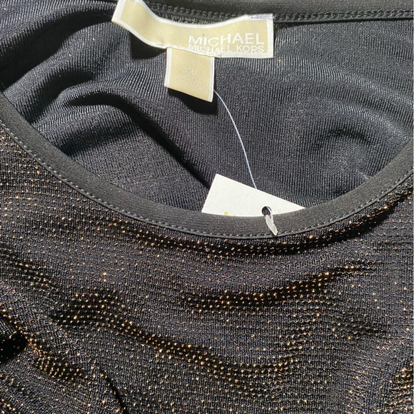 NWT MICHAEL Michael Kors Flared-Sleeve Shimmer Top!! - Picture 2 of 8